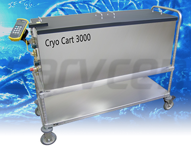 CryoCart不锈钢液氮生物样本转运车